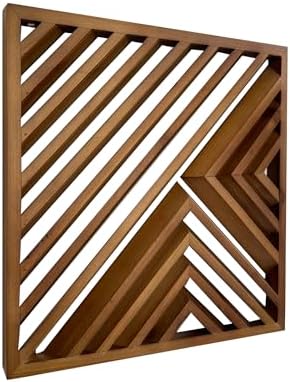 Musanpou Wooden Geometric Home Wall Decor Slatted Wood Design Wall Sculpture，Set of 3 Wood Wall Art decorate，Boho Bathroom Bedroom Living Room rustic Home Decoration - Image 5