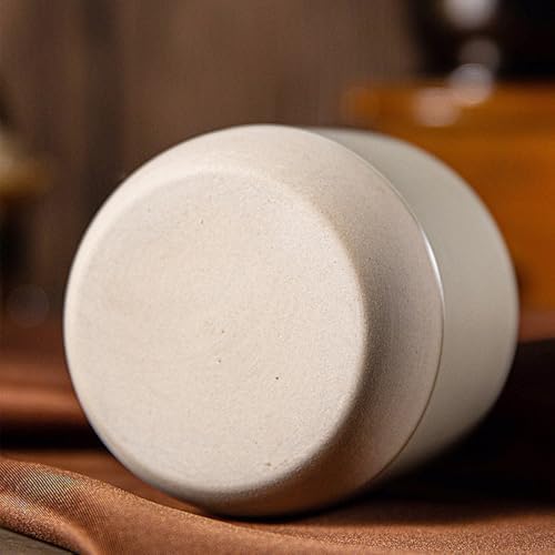 Japanese Ceramic Mug, Vintage Tea Cup, 12oz Cup, No Handle Drinking Cup for Cold Brew, Iced Coffee, Latte, Tea (Beige) - Image 5