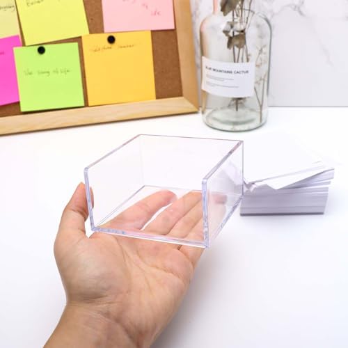 NatSumeBasics Clear Sticky Note Holder Dispenser Aesthetic Desk Organizer - Image 5