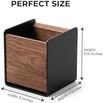 Walnut Desk Organizer, Minimalist Pencil Holder for Office Desk - Image 4