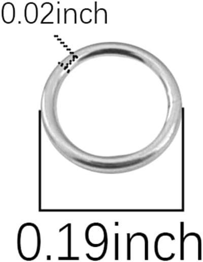 925 Sterling Silver Jump Rings 0.6x5mm 50pcs for Jewelry Making Findings