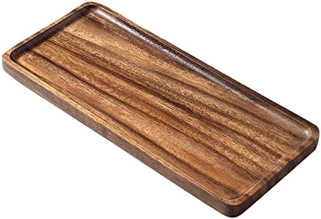Bathroom Long Vanity Trays, 1PCS Wooden Toilet Tank Storage Tray, Farmhouse Wood Tray Kitchen Living Room Counter Top Organizers for Small Things, Table Sink Holders 11 x 4 inch by WRIVQSYO
