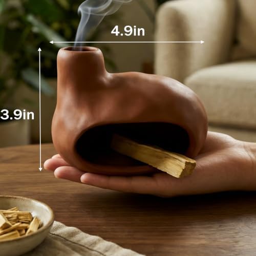 CEREMONY Palo Santo Holder -Mini Ceramic Incense Holder for Palo Santo and Sticks - White Sage Holder for Meditation Decor - Image 3