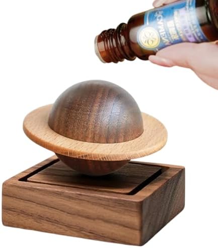 Ouliget Wood Essential Oil Diffuser,Planet Walnut Aroma Therapy,Passive Diffuser for Desk Table Home Office Car Wardrobe Yoga Hall and SPA, Thoughtful Gifts for Yoga Meditation by OULIGET