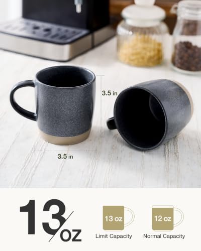 famiware Coffee Mugs Set of 8, Milkyway 13 oz Ceramic Cup Set with Handle - Image 3