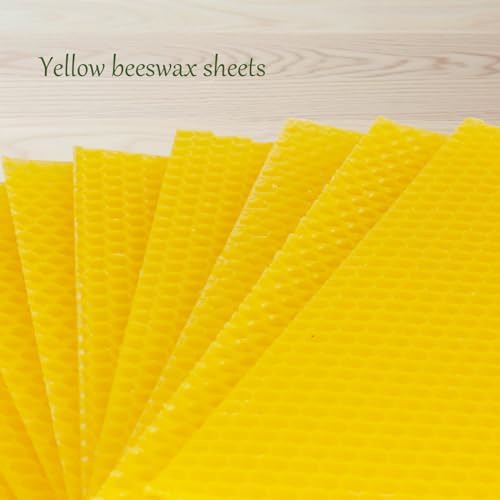 Bingfuego Beeswax Candle Making Kit for Beginners-12 Beeswax Sheets for Candle Making Rolling Kits, Natural Candle Making Kit (Natural Yellow Colors, 8 x 8 inch) - Image 6