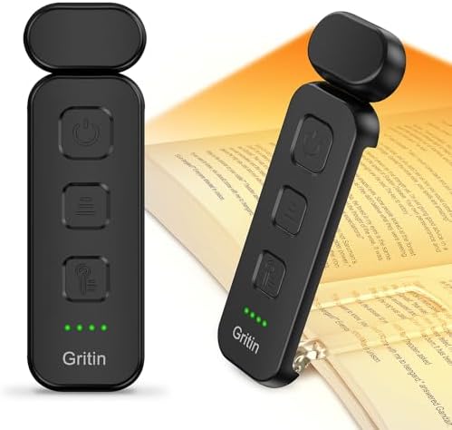 Gritin Reading Light, Rechargeable Book Light for Reading in Bed by Gritin