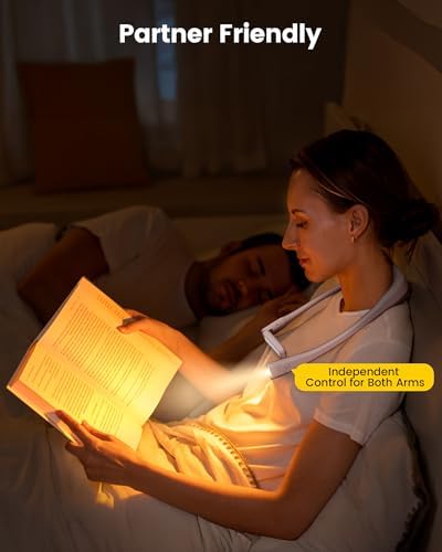 Glocusent Bendable Neck Light, 100 Hours Reading Light for Book Lover Gifts - Image 6