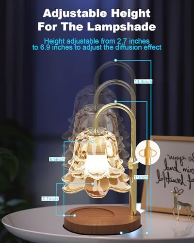 Candle Warmer Lamp with Timer, Upgraded Dimmable Wax Melts Warmer for Jar Candles, Height Adjustable Candle Lamp, Birthday Gifts for Women Mom, House Warming Gifts New Home Decor - Image 3