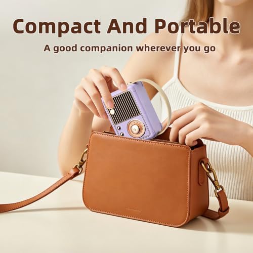Baolira Retro Bluetooth Speaker, Gifts for Teen Girls Women, Purple Decor - Image 7