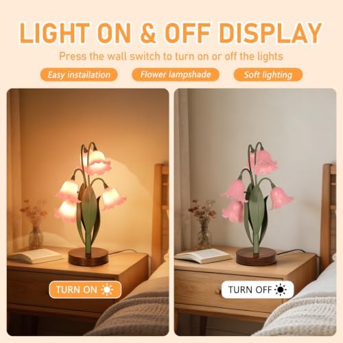 Flower Table Lamp for Bedroom, LED Cute Reading Light - Image 3
