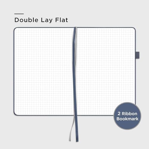&And Per Se Graph Notebook, 5mm Grid, A5 Hardcover, 160 Pages 100gsm Thick Paper, Grid Journal for Diagrams, Wireframes, CAD Sketches (Dark Blue) - Image 4