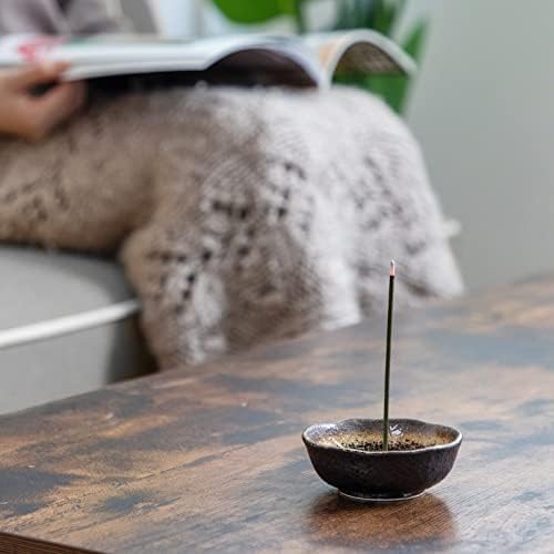 Asayu Japan Small Mini Incense Holder for Sticks 3.3in (83mm) Ceramic Ash - Image 3