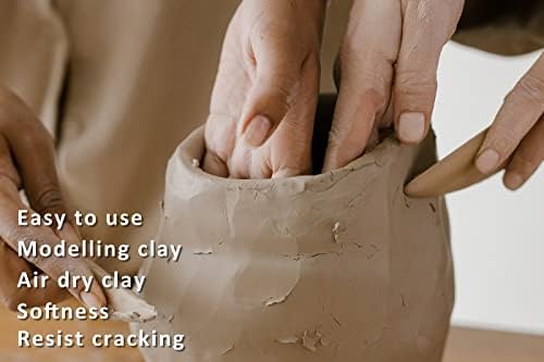 ReArt Natural Air-Dry Clay, Pottery Clay10LBs with 40 Pcs Pottery Tools Clay Sculpting Tool Set, All-Purpose Modeling Clay (Terra Cotta) - Image 5