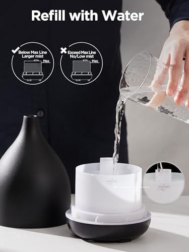 InnoGear 300ml Ceramic Essential Oil Diffuser, Diffusers for Home, Black - Image 7