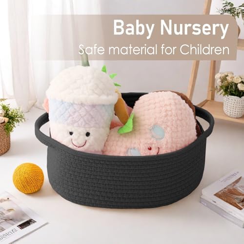 JMvicyroam Small Woven Basket, Empty Gift Basket, Black/1 Pack - Image 5