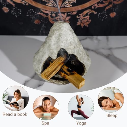 MOUGIGI Pure White Zongzi Palo Santo Holder,Elegant Sage Cone Incense Dish - Image 4