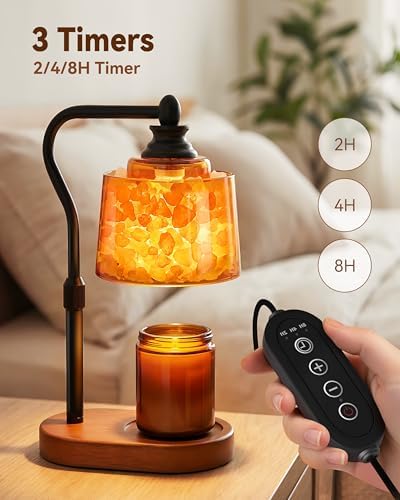 3-in-1 Candle Warmer Lamp with Himalayan Salt & Diffuser - Image 5