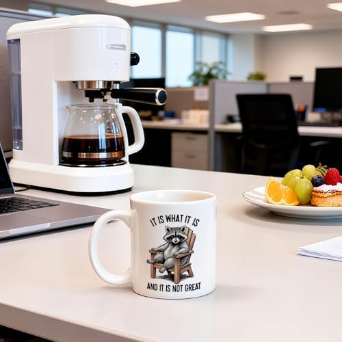 It Is What It Is And It Is Not Great 11 oz Ceramic Raccoon Mug - Image 4