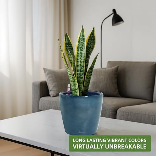 Dexceder 11x10 Self Watering Planter (Grayish Green Gradient) - Image 6