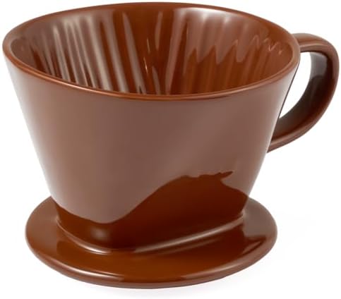 Pour Over Coffee Dripper, Ceramic Pour Over Coffee Maker, Brown by Unknown