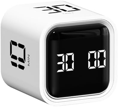 Wbacon Cube Pomodoro Timer, Smart Productivity Timer 5/10/30/60 Minutes by Wbacon