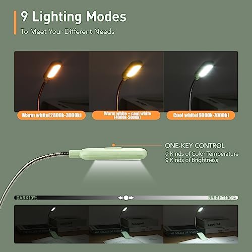 VAVOFO Rechargeable Reading Light, Clip on Book Light for Reading in Bed - Image 3