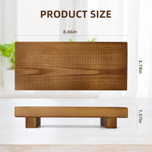 Solid Wood Display Riser, Farmhouse Stand for Bathroom & Kitchen - Image 2