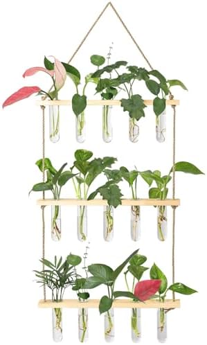 XXXFLOWER Wall Hanging Propagation Station with Wooden Stand 15 Tubes by XXXFLOWER