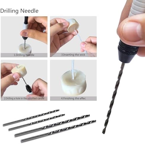 Candle Making Tools for Punching Holes and Inserting Wicks, Candle Making Kit for Adult Beginners Including Wick Needle with Hook and Large Eye, Perfect to Silicone Molds with No Holes for Wicks - Image 6