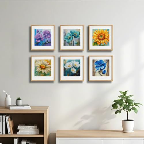 Aestalrcus 6 Pcs Small Diamond Art Kits Flowers Diamond Art Kits for Adults - Image 2