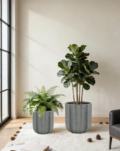 12 Inch Pots for Plants, Large Ceramic Planter with Drainage Hole - Image 3