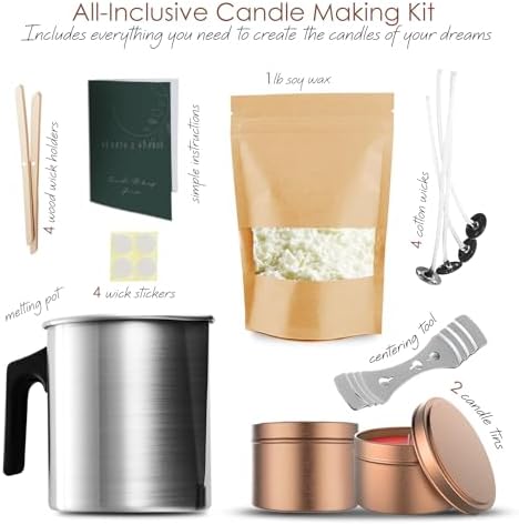 Etienne Alair Soy Candle Making Kit for Adults & Kids, Candle Making Supplies, DIY Candle Making Kit for Beginners, Natural Soy Wax Candle Making Kits - Complete Candle Kit, 1 Lbs - Image 2