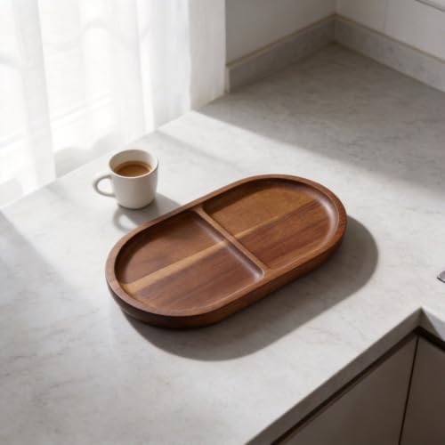 Rectangular Wooden Serving Tray with Japanese Minimalist Design - Image 4
