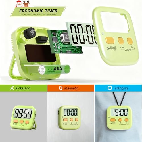 Antonki 2 Pack Digital Timer for Kids Classroom Kitchen Timers for Cooking - Image 5