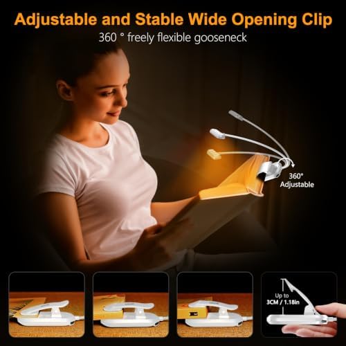 Gritin Rechargeable Book Light for Reading in Bed with 19 LED - Image 5