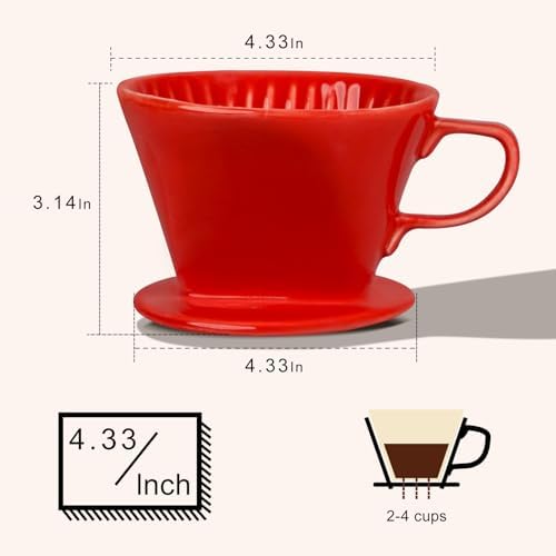hailanbao Handmade Pour Over Ceramic Coffee Dripper - Image 2