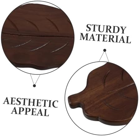 Wooden Leaf Serving Tray Coffee Decorative Board Xmas Tea Snack Platter - Image 7