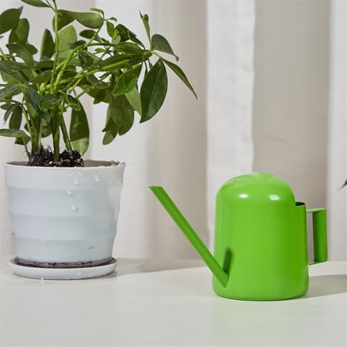 Watering Can for Indoor Plants, Small Watering Cans Sprinkling Pot for Greenhouse Garden Flower Plants, Stainless Steel Long Spout Water Can for Outdoor Watering Plants, 300ML/0.08 Gallon (Green) - Image 4