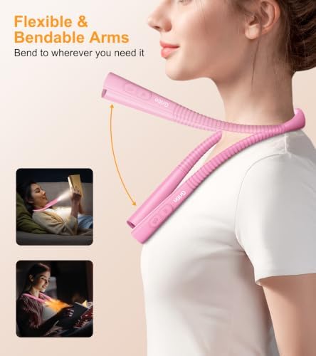 Gritin Book Light, Eye Caring 4-Color&5-Brightness Neck Light Reading Light - Image 6