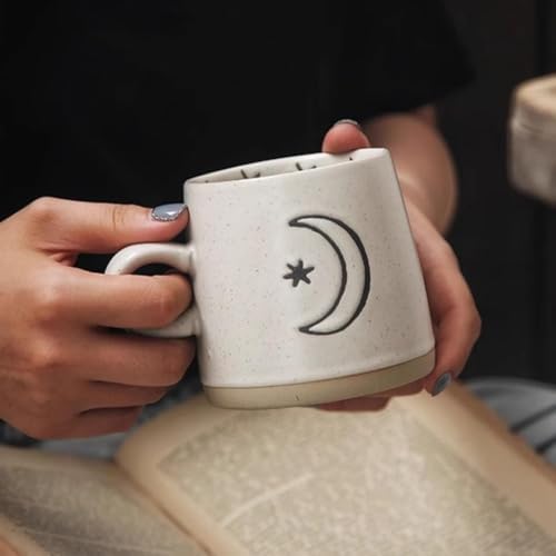 Ceramic Mug, Moon and Sun Coffee Mug with Handle, Daily Use Gift for Her/Him, Durable & Stylish Tea Cups for Home, Office - Dishwasher & Microwave Safe - Image 2