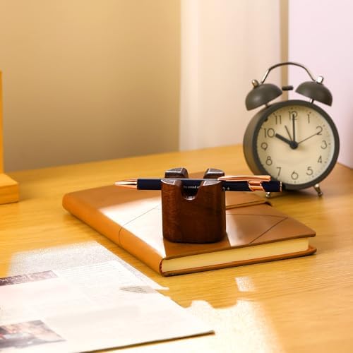 Sherr 2 Pcs Wooden Fountain Pen Holder Minimalist Single Pen Display Stand - Image 3