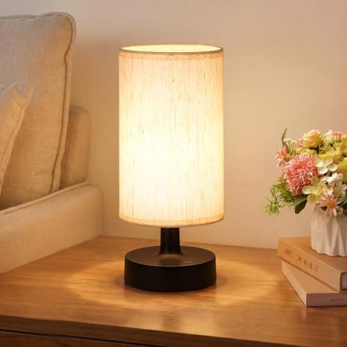 Small Cordless Table Lamp with 4000mAh Rechargeable Battery, Black, 1 Pack by KakanuoLightings