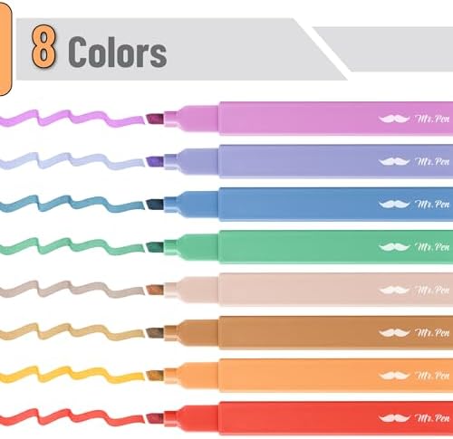 Mr. Pen- Aesthetic Highlighters No Bleed, 8 Pack, Assorted Colors | Chisel Tip, Cute Highlighters Assorted Colors for Journaling, Highlighting, Underlining, Fast Dry, Back to School Supplies - Image 2