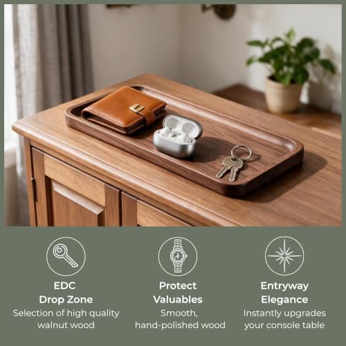 muso wood Walnut Serving Tray Solid Wood Tray, 11.8 x 5 inch - Image 4