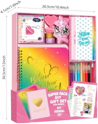 Journal Kit with Notebook Washi Tape Stickers,DIY Scrapbook Supplies Set (Muticolor C) - Image 7
