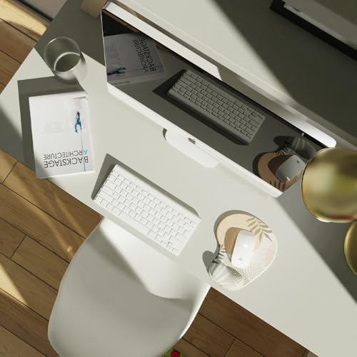 Office Mousepad with Gel Wrist Support - Ergonomic Gaming Desktop Mouse Pad Wrist Rest - Design Gamepad Mat Rubber Base for Laptop Computer -Silicone Non-Slip Special-Textured Surface (15EarthyB) - Image 2