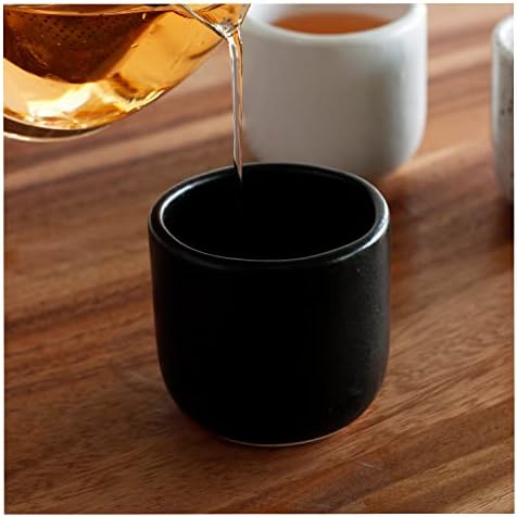 roro 8 oz Matte Black Ceramic Tea Cups, Set of 2 – Handmade Stoneware Coffee & Espresso Cups, Lead-Free, Dishwasher Safe - Image 6