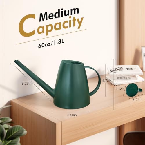60 oz Watering Can, Small Watering Can for Indoor Plants with Long Spout - Image 4