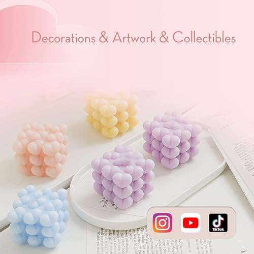 Bubble Candle Molds - Silicone Mold for Candles Making, DIY 3D Moulds for Soy Wax, Beeswax, Scented Candle, Valentine's Day Gifts (Heart Bubble) - Image 3